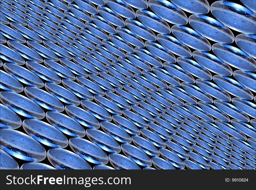 Nice abstract background made from blue glass balls. Nice abstract background made from blue glass balls