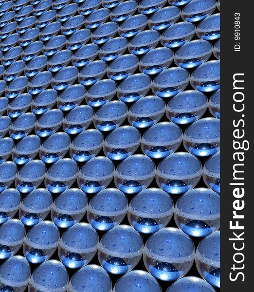 Nice abstract background made from blue glass balls. Nice abstract background made from blue glass balls
