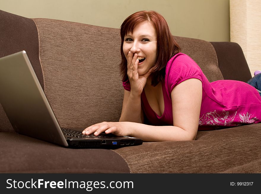 Woman With Laptop