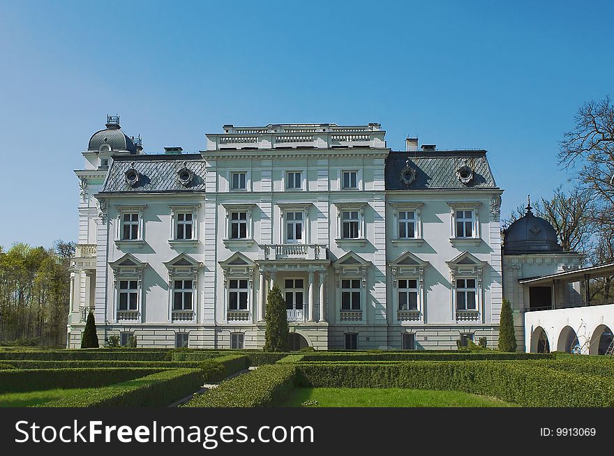 White palace Teresin Poland Europe. White palace Teresin Poland Europe