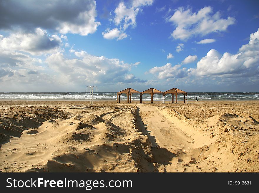 Mediterranean sea during winter season. Mediterranean sea during winter season.