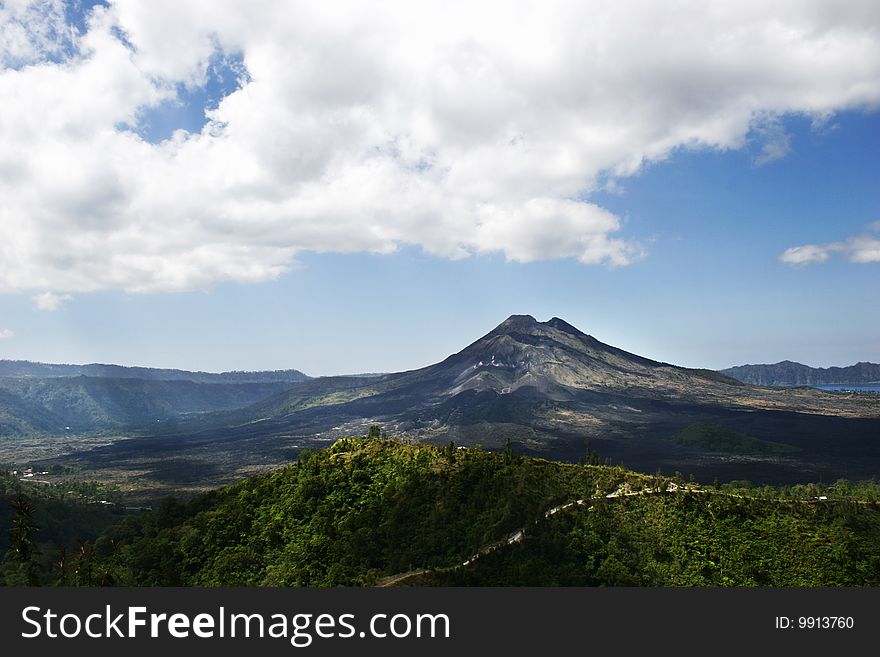 Volcano Landscape In Bali Indonesia