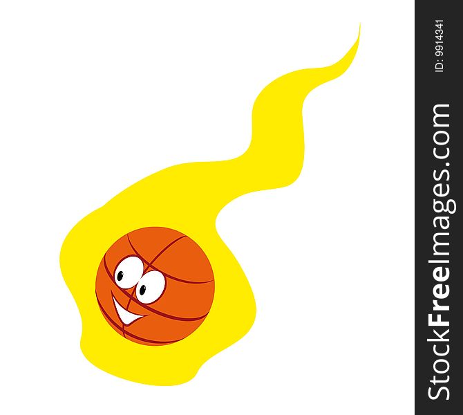 Basketball emblem on white background