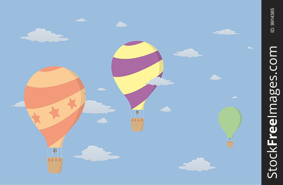 Three Coloured Balloons