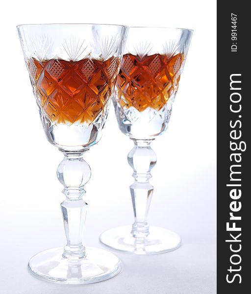 Two crystal glasses