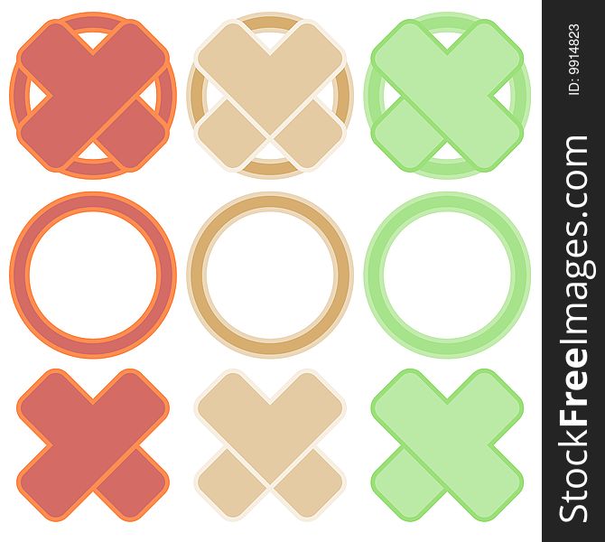 Othello icons in three color