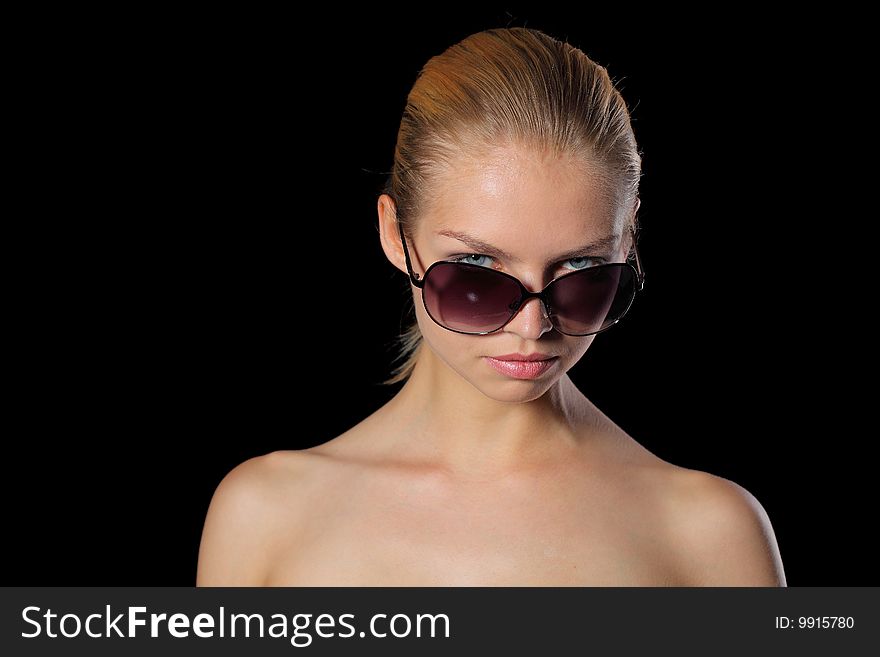 Young woman in sun glasses. Young woman in sun glasses