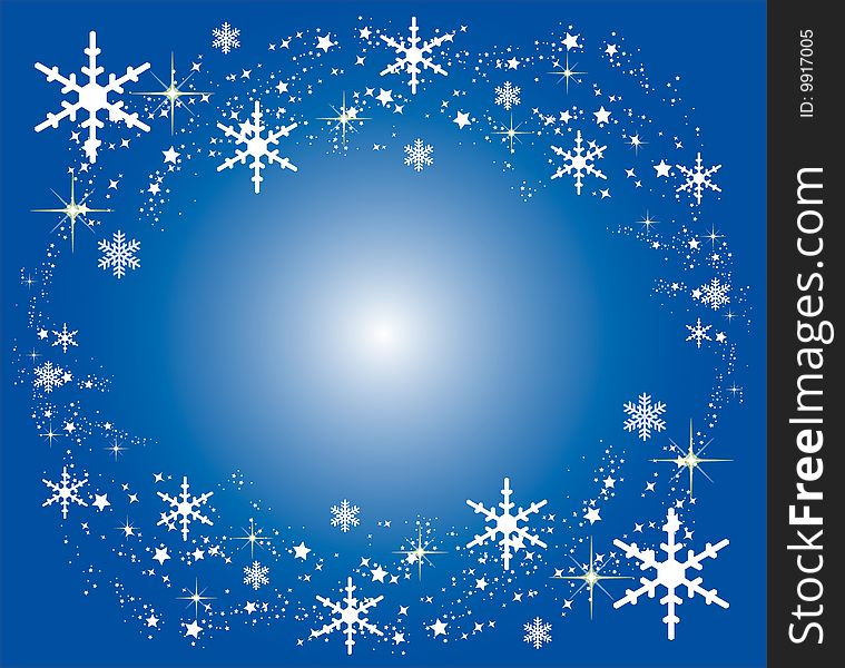Illustration of a blue christmas background
