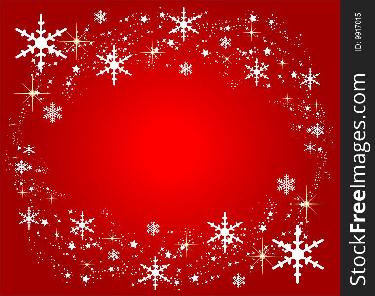 Illustration of a red christmas background