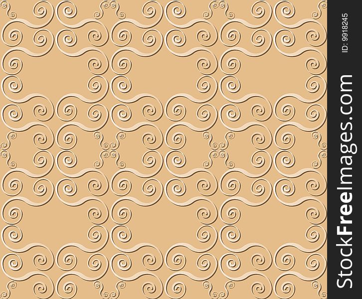 Vector illustration of Seamless Curly Pattern