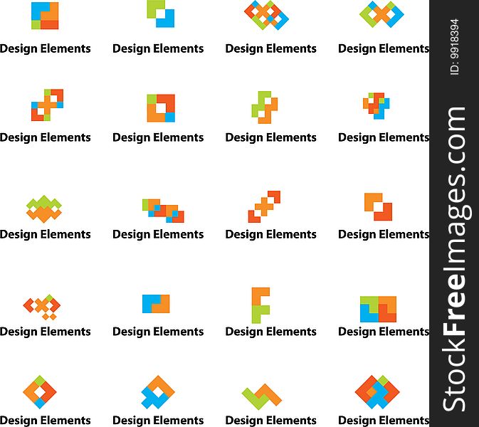 Set of design elements. vector