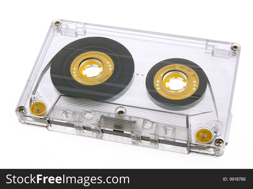 Audio casete isolated on a white background