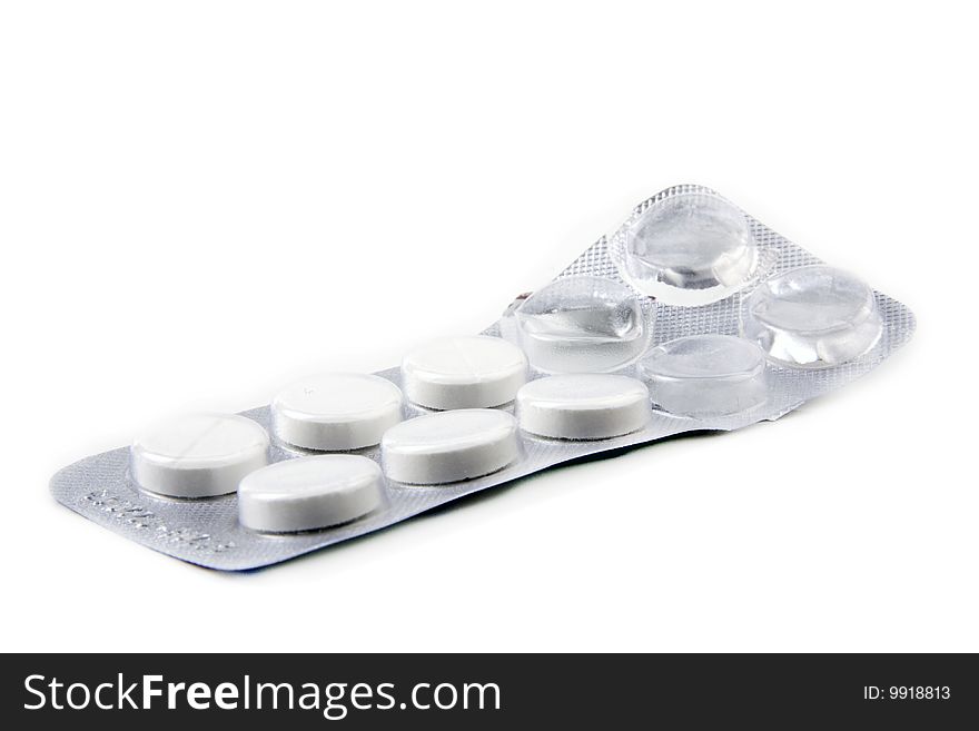 Pills isolated on a white background