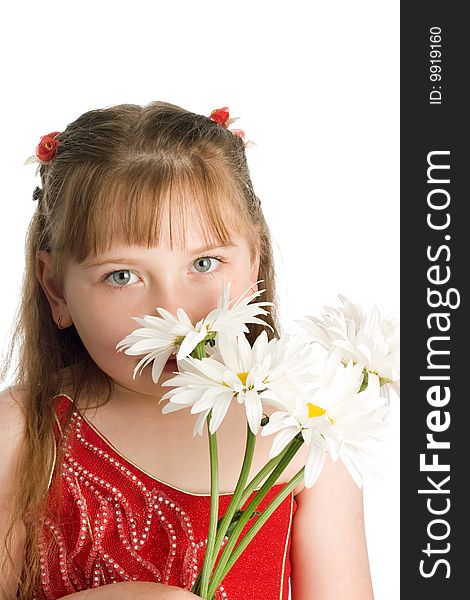 Girl With White Flowers