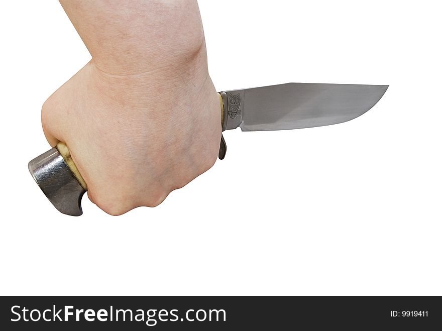 Knife In Hand (with Clipping Path)