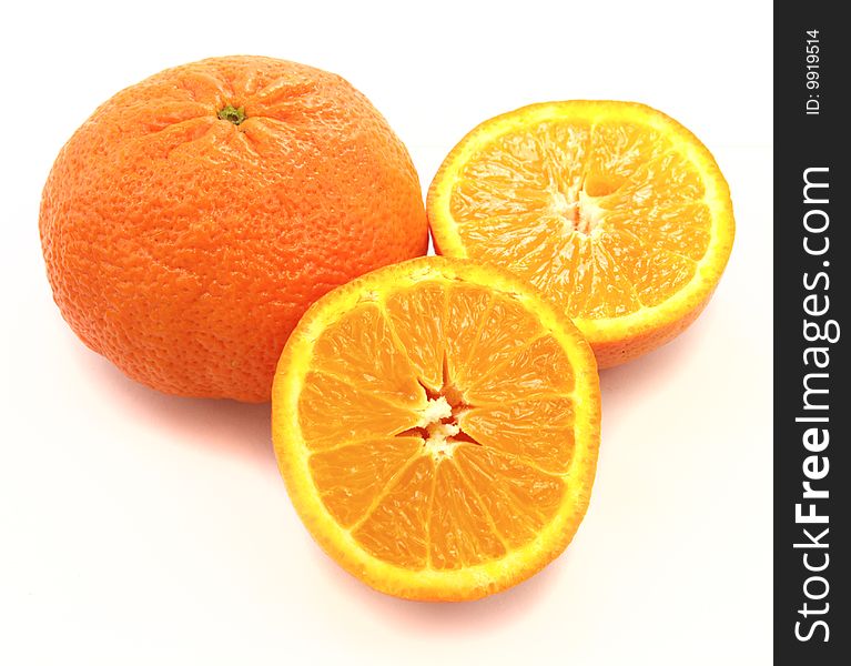Oranges isolated on a white background