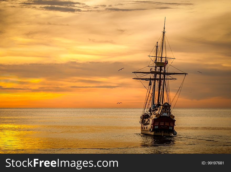 Sailing Ship, Sea, Sky, Tall Ship