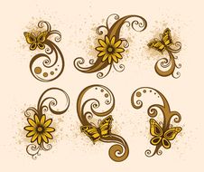 Floral Design Element Royalty Free Stock Image Floral Design Element Royalty Free Stock Image