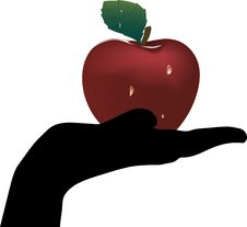 Hand And Red Apple Stock Images Hand And Red Apple Stock Images
