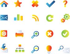 Vector Icons Set Royalty Free Stock Images