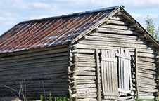 Nostalgic Log Hay Barn Royalty Free Stock Photography Nostalgic Log Hay Barn Royalty Free Stock Photography