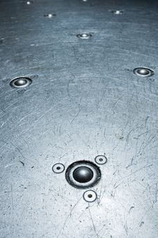 Metal Deck With Roller Bearings Royalty Free Stock Photography Metal Deck With Roller Bearings Royalty Free Stock Photography