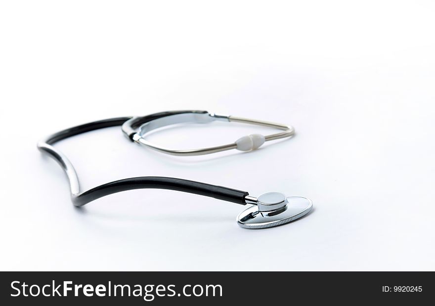 Medical stethoscope isolated on white background