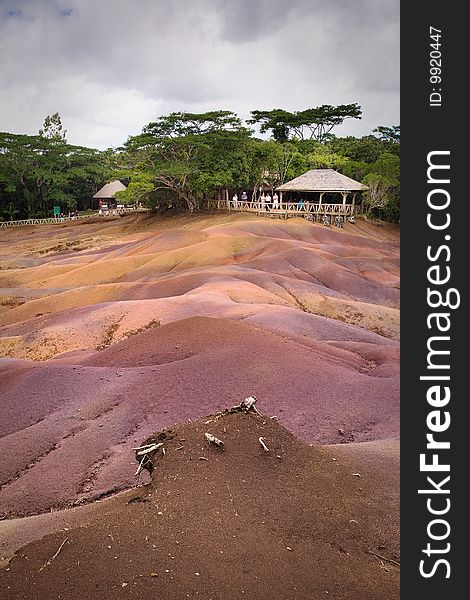 Colored Earthes in tropical Mauritus. Colored Earthes in tropical Mauritus