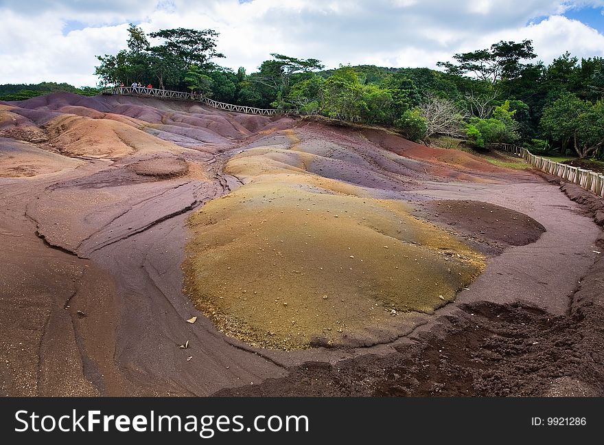 Colored Earthes in tropical Mauritus. Colored Earthes in tropical Mauritus