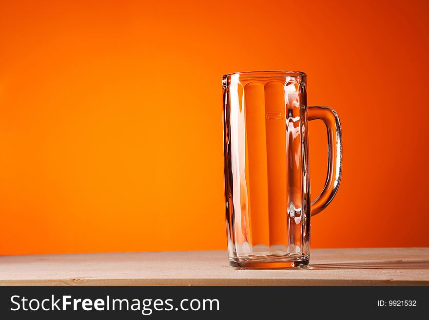 Empty big mug without beer isolated in studio. Empty big mug without beer isolated in studio