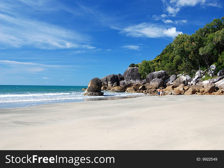 Hinchinbrook Island in northern Queensland, Australia, is a haven for bushwalkers. The Thorsborne Trail is a 32km trek in pristine wilderness. The north to south walk commences here at Ramsay Bay.