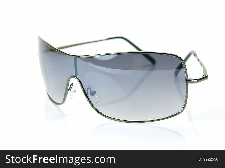 A pair of sunglasses isolated against a white background