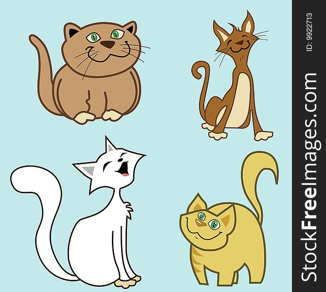 Cartoon Cats Vector