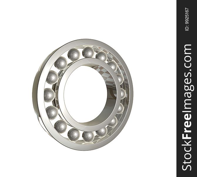 3d illustration of a roller bearing. 3d illustration of a roller bearing.