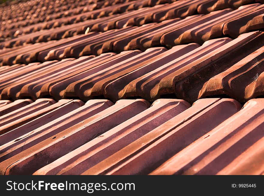 Old Cracked Roof Tiles