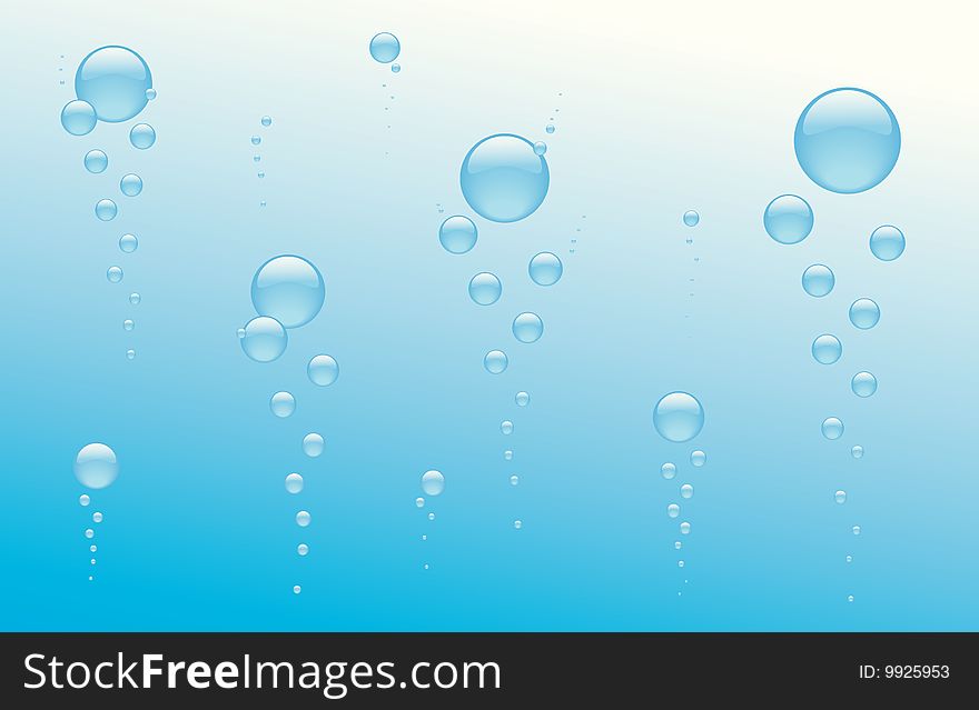 Background with blue bubbles, vector illustration. Background with blue bubbles, vector illustration