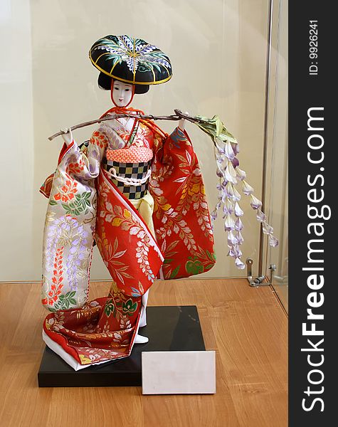 Traditional woman doll from Japan. Traditional woman doll from Japan