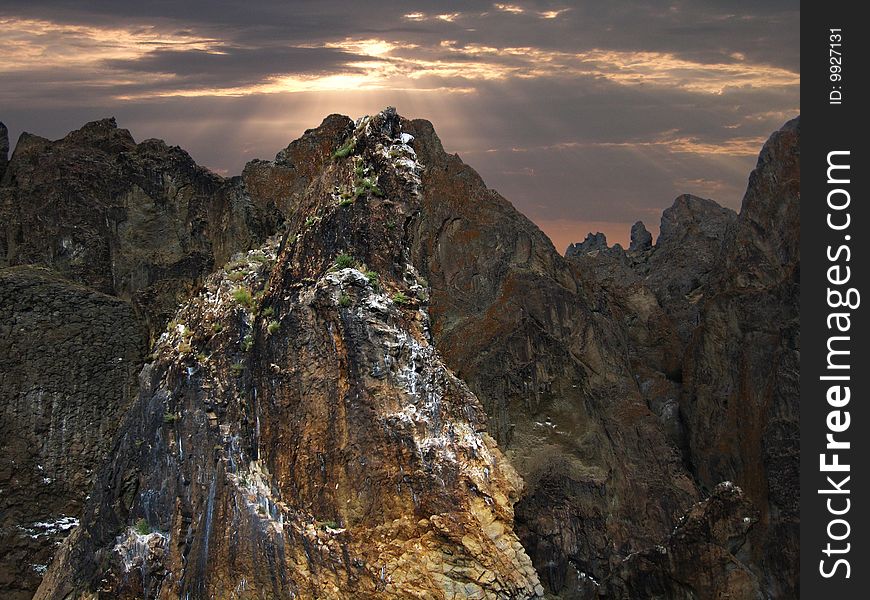 The rock on Mount Kara-Dag, some of Koktebel in the Crimea. The rock on Mount Kara-Dag, some of Koktebel in the Crimea.