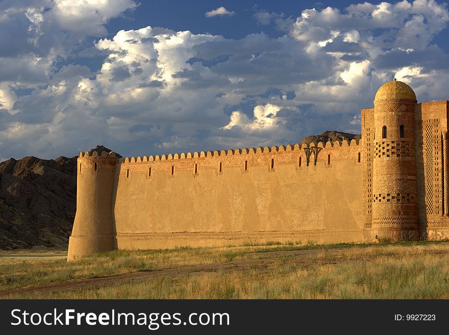 Fortress, decoration for nomad film. Fortress, decoration for nomad film