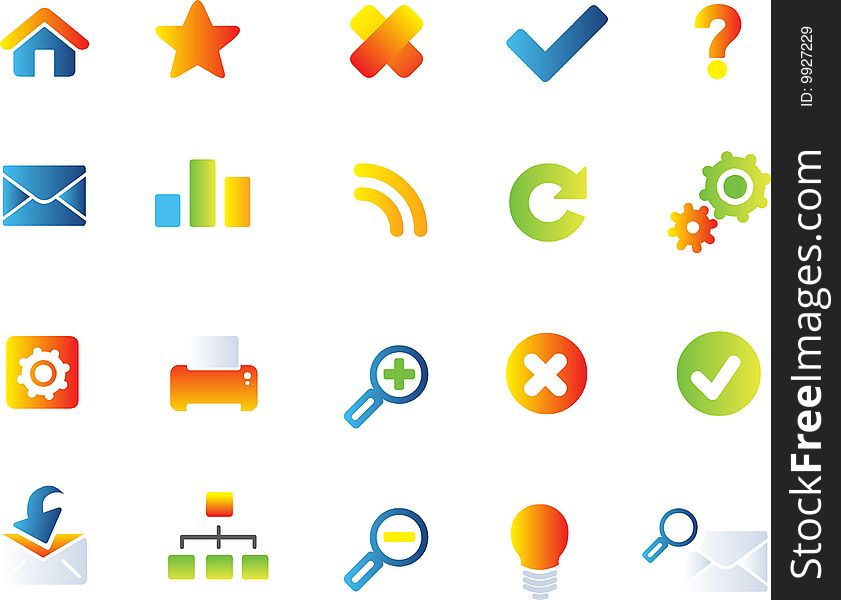 Vector icons set. business and finance