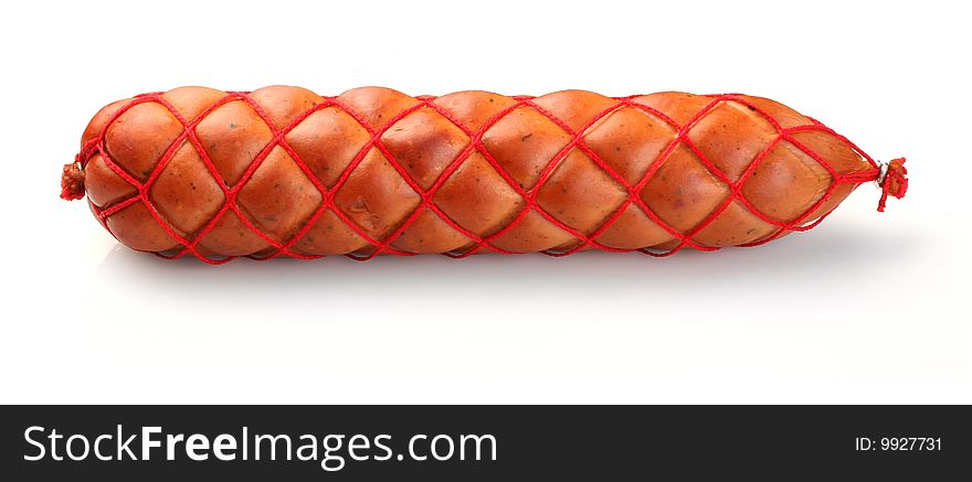 Sausage braided with red strand