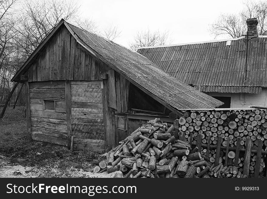 The old thrown house in village. The old thrown house in village.