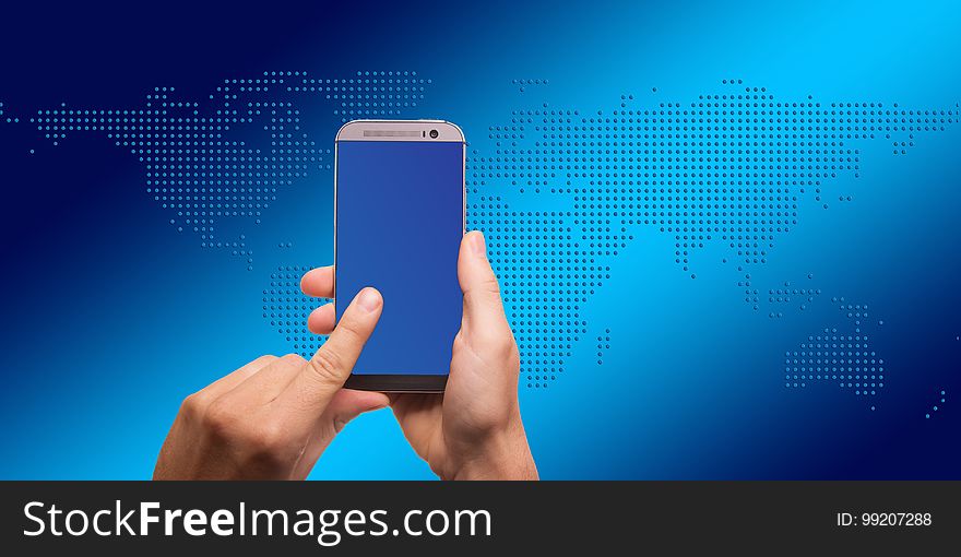Blue, Mobile Phone, Gadget, Technology