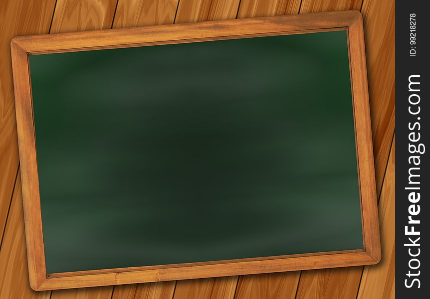 Blackboard, Display Device, Picture Frame, Wood