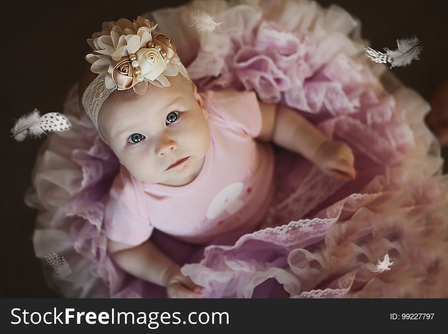 Pink, Hair Accessory, Infant, Doll