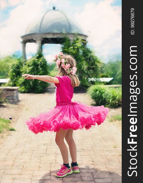 Pink, Clothing, Ballet Tutu, Shoulder