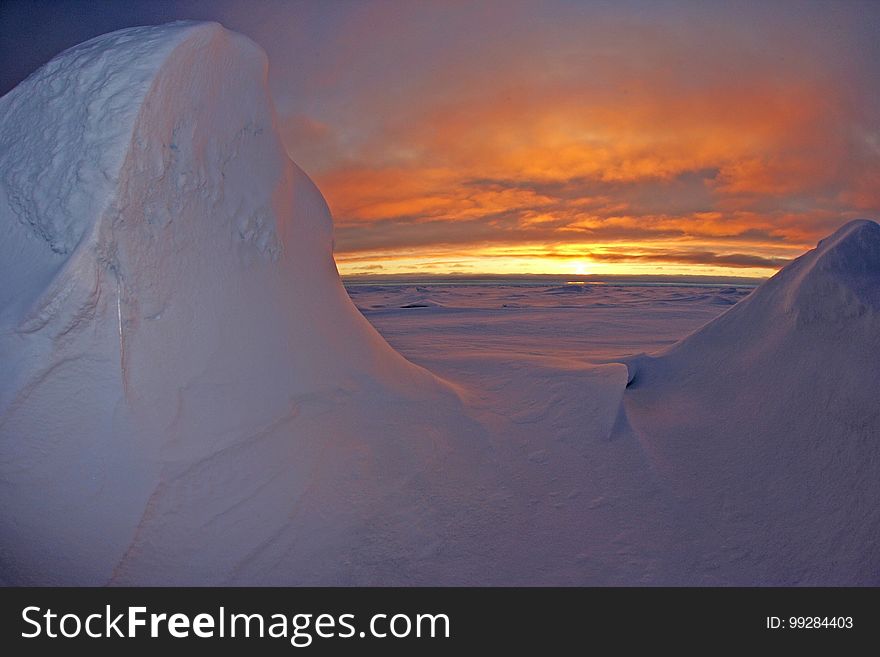 Sky, Arctic, Geological Phenomenon, Ice