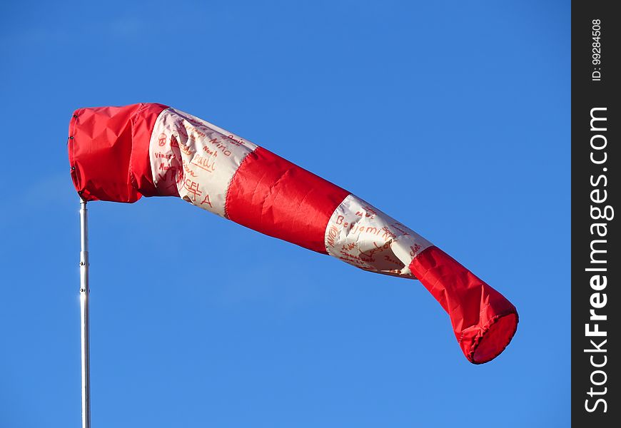 Sky, Wind, Flag, Red Flag