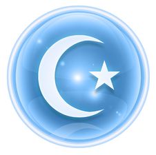 Moon And Star Icon Ice Stock Photo Moon And Star Icon Ice Stock Photo