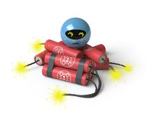 Bomb Collection - Push Here Royalty Free Stock Photo